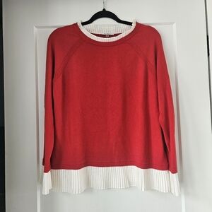Milano Red Sweater with White Accents